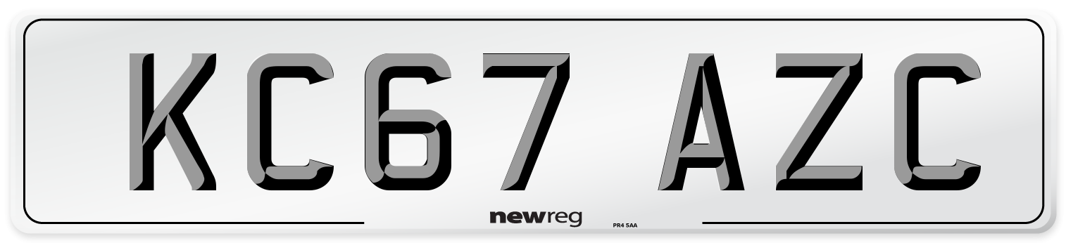 KC67 AZC Number Plate from New Reg